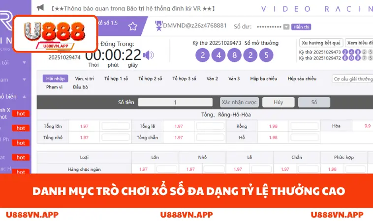 Danh mục trò chơi xổ số đa dạng tỷ lệ thưởng cao