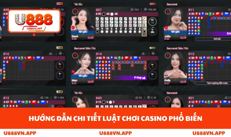 Hướng dẫn chi tiết luật chơi casino phổ biến