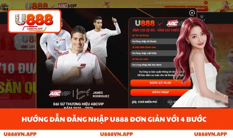 Hướng dẫn đăng nhập U888 đơn giản với 4 bước