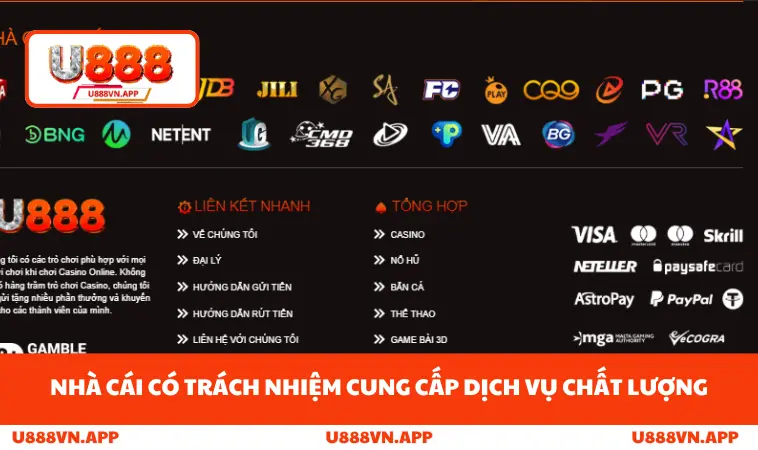 Nhà cái cam kết trách nhiệm cung cấp dịch vụ chất lượng