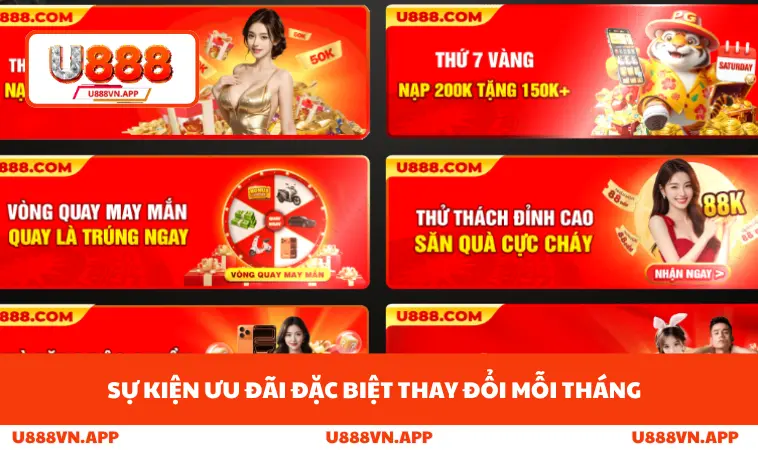 Sự kiện ưu đãi đặc biệt thay đổi mỗi tháng